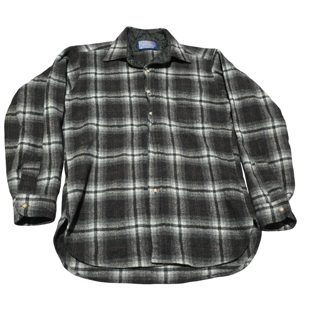 Pendleton Black and Gray Plaid Lightweight Shirt Jacket